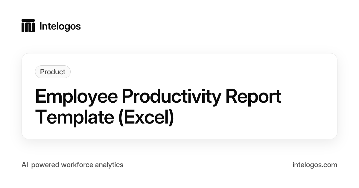 Employee Productivity Report Template (Excel) | Intelogos